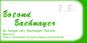 botond bachmayer business card